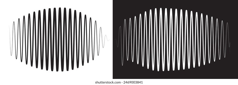 Icono de onda de sonido . Colección de ondas sonoras. Ilustración vectorial.