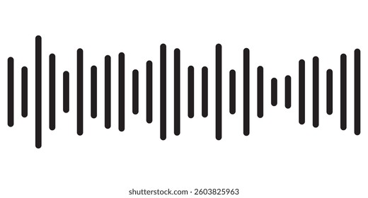 Sound wave icon. Sound waves, Equalizer, Audio waves, Radio signal, Music. Recording. Vector illustration eps 10
