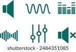 Sound wave icons free in EPS file format and it is a vector file.