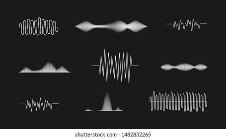 Sound wave icons. vector illustration