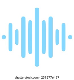 sound wave illustration hand drawn isolated vector
