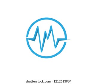 sound wave illustration logo vector icon template