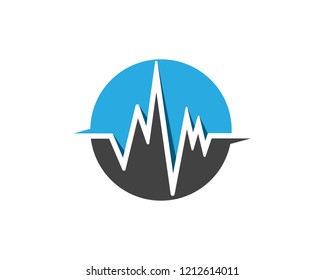 sound wave illustration logo vector icon template