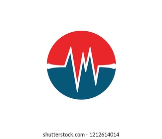 sound wave illustration logo vector icon template