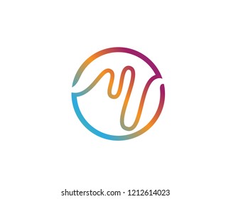 sound wave illustration logo vector icon template