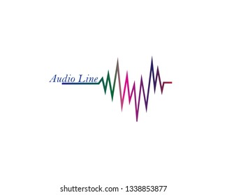 Sound wave illustration logo vector icon template - Vector
