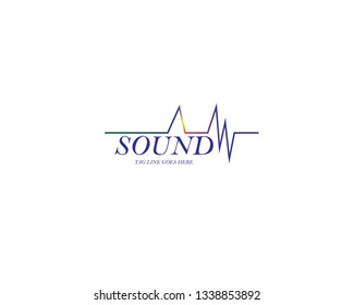 Sound wave illustration logo vector icon template - Vector
