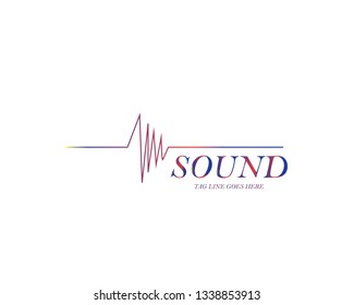 Sound wave illustration logo vector icon template - Vector
