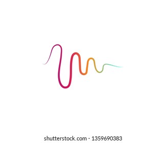 
sound wave illustration logo vector icon template - Vector