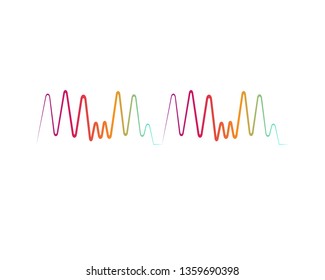 
sound wave illustration logo vector icon template - Vector
