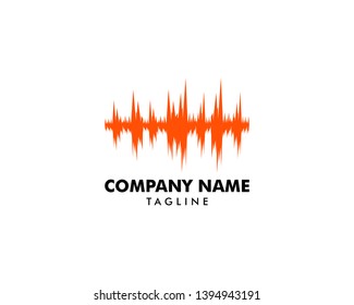 Sound wave illustration logo vector icon template