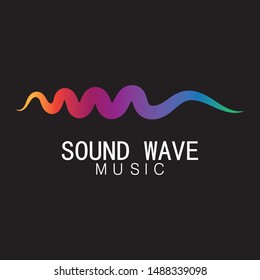 sound wave illustration logo vector icon template