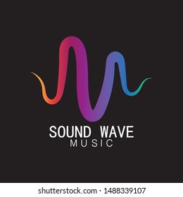 sound wave illustration logo vector icon template