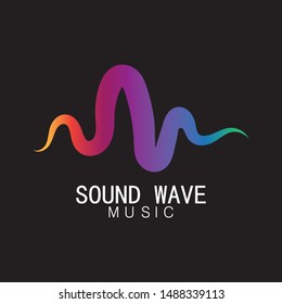 sound wave illustration logo vector icon template