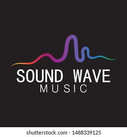 sound wave illustration logo vector icon template