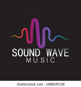 sound wave illustration logo vector icon template