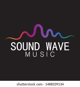 sound wave illustration logo vector icon template
