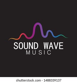 sound wave illustration logo vector icon template