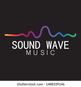 sound wave illustration logo vector icon template