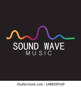 sound wave illustration logo vector icon template