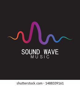 sound wave illustration logo vector icon template