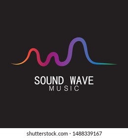 sound wave illustration logo vector icon template
