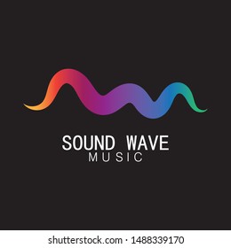 sound wave illustration logo vector icon template