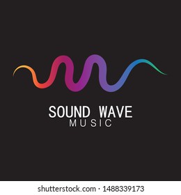 sound wave illustration logo vector icon template