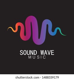 sound wave illustration logo vector icon template