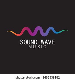 sound wave illustration logo vector icon template