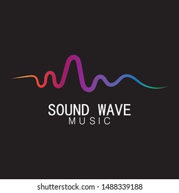 sound wave illustration logo vector icon template