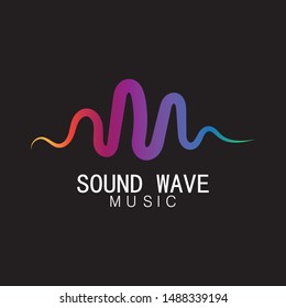 sound wave illustration logo vector icon template