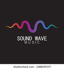 sound wave illustration logo vector icon template