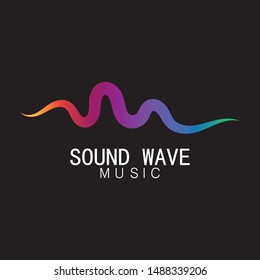 sound wave illustration logo vector icon template