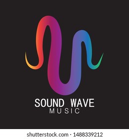 sound wave illustration logo vector icon template