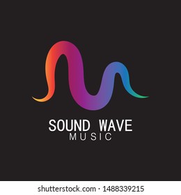 sound wave illustration logo vector icon template