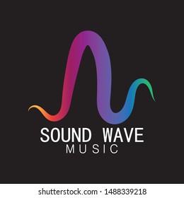 sound wave illustration logo vector icon template