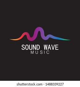sound wave illustration logo vector icon template