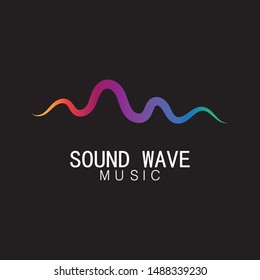 sound wave illustration logo vector icon template