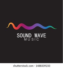 sound wave illustration logo vector icon template