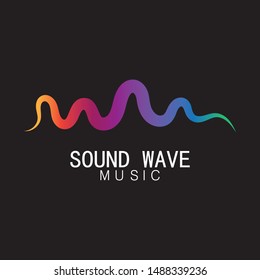 sound wave illustration logo vector icon template