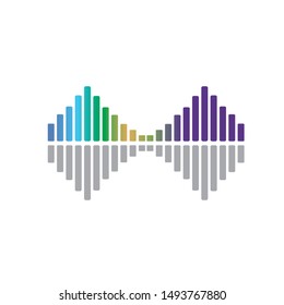 sound wave illustration logo vector icon template
