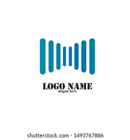 sound wave illustration logo vector icon template
