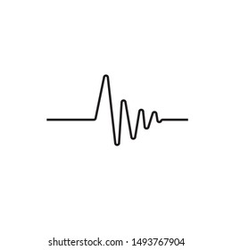 sound wave illustration logo vector icon template
