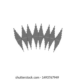 sound wave illustration logo vector icon template
