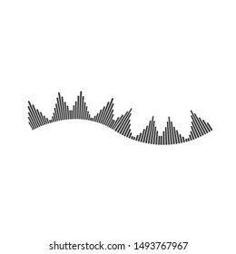 sound wave illustration logo vector icon template
