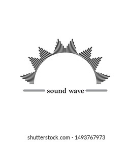 sound wave illustration logo vector icon template
