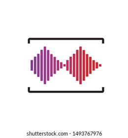 sound wave illustration logo vector icon template
