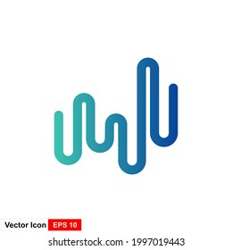 Logo-Vektorsymbol für Schallwellen-Illustration