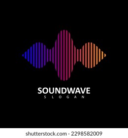 sound wave illustration logo vector icon template

